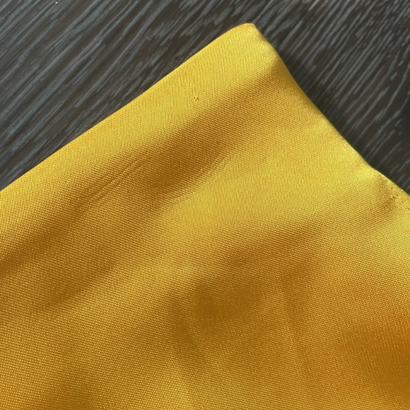 💛RACHEL ZOE gold/mustard cocktail fringe satin skirt w/left side split Size xs - Picture 10 of 15